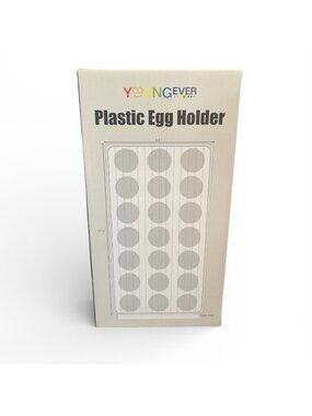 YoungEver Plastic Egg Holder 24-Count Refrigerator Organizer Tray With Lid